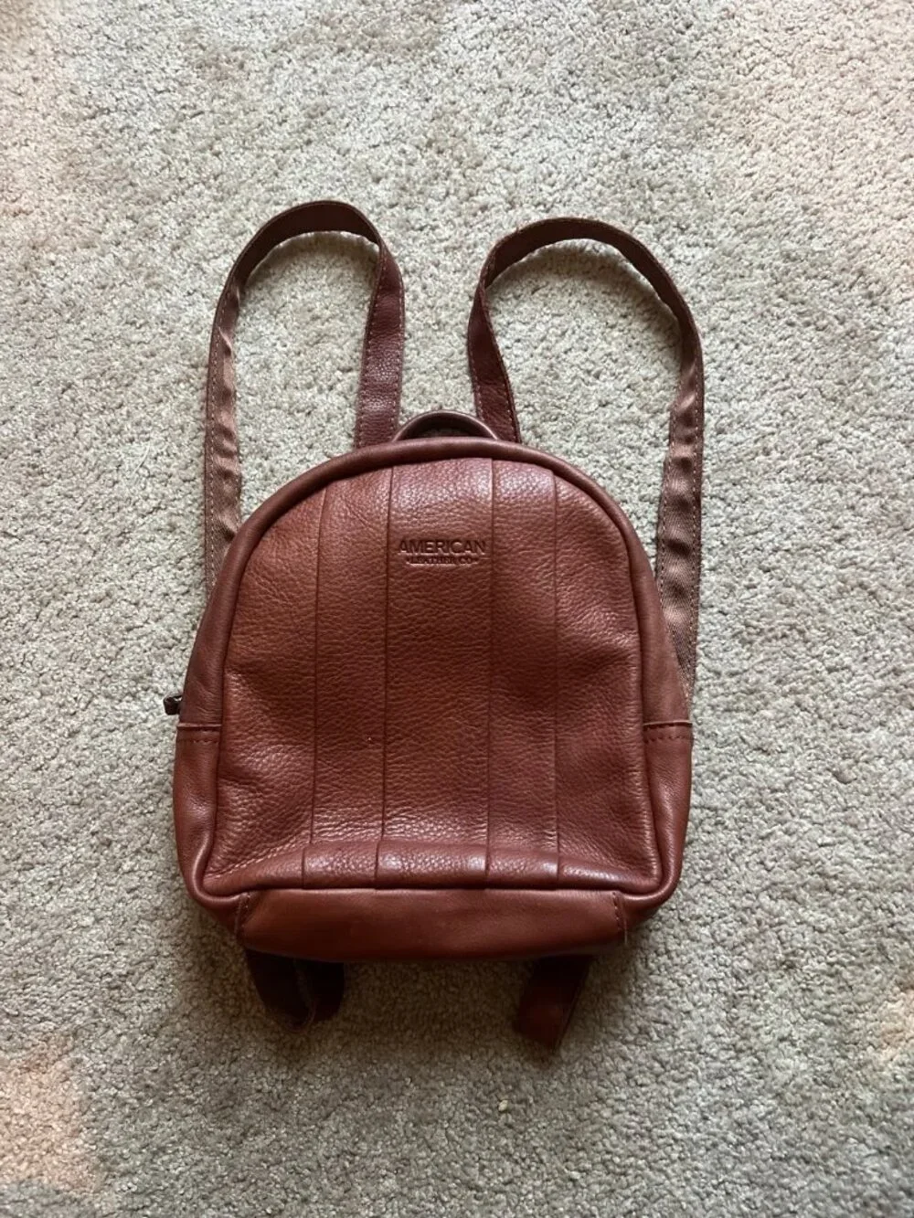 American Leather Company Denise Mini Soft Brown Genuine Leather Backpack